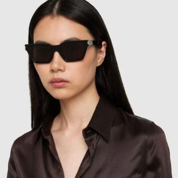 BRAND NEW SAINT LAURENT SL 633 Calista Black Women Sunglasses main image 6